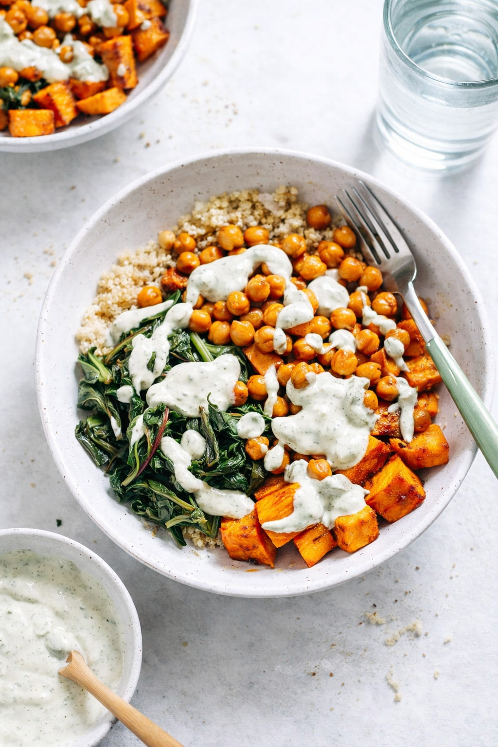 Spiced Sweet Potato and Chickpea Power Bowls