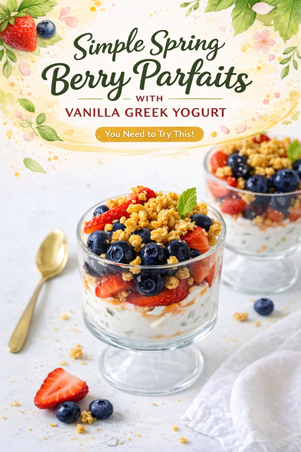 Spring Berry Yogurt Parfait Delight