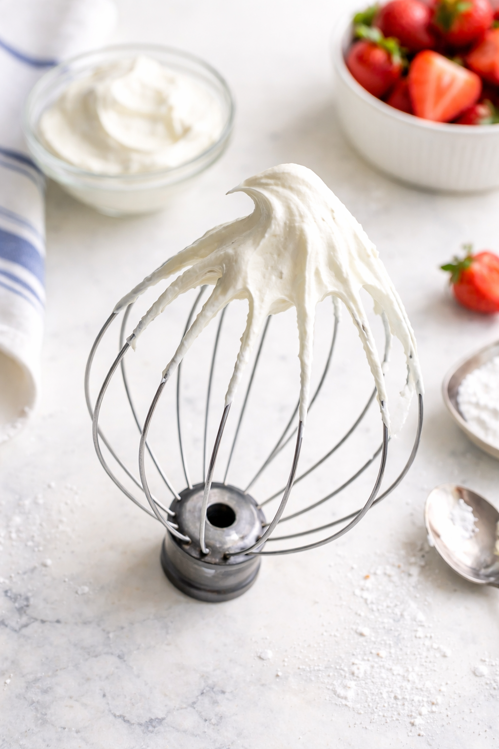 Spring Desserts with Fresh Whipped Cream