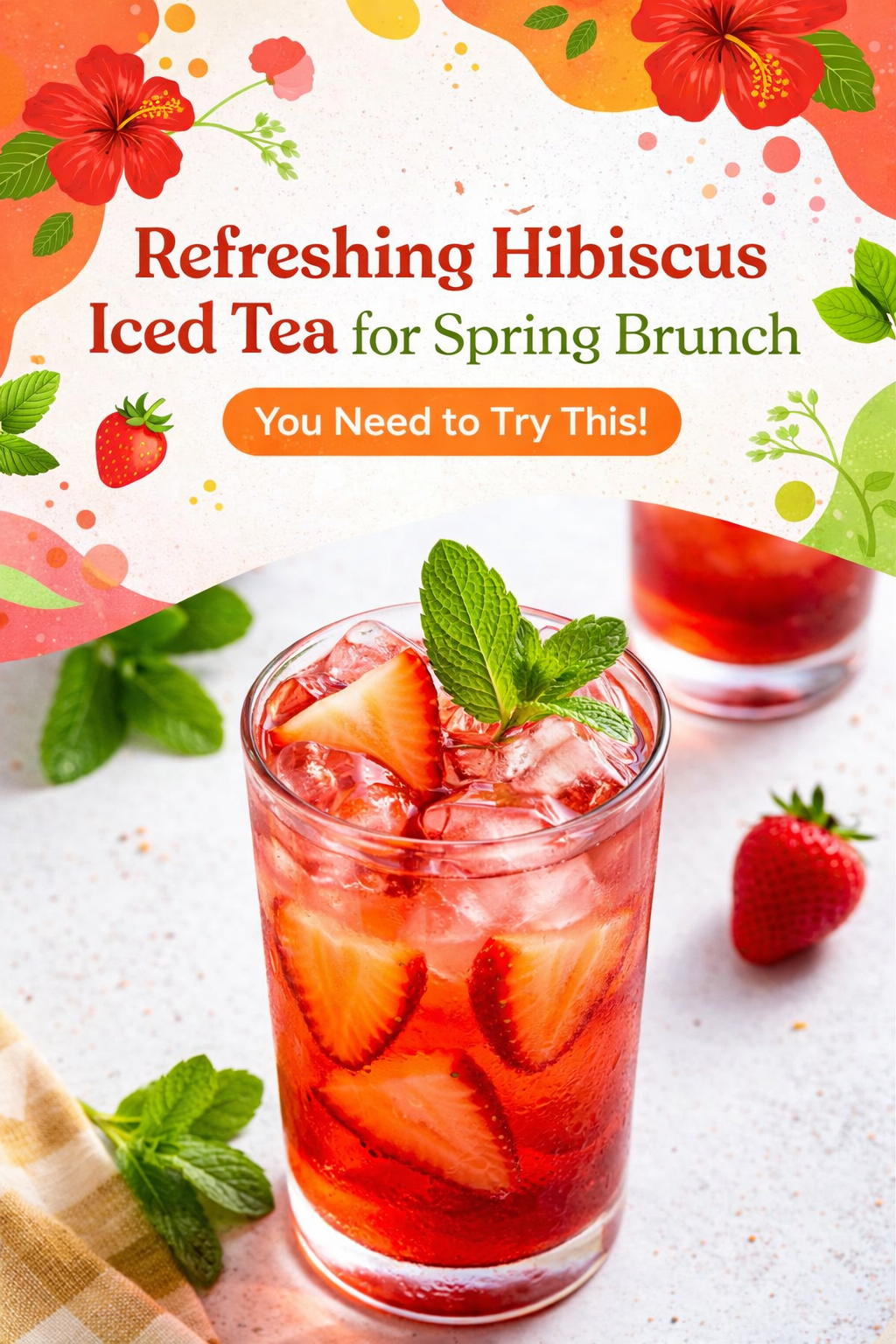 Spring Hibiscus Tea for Brunch