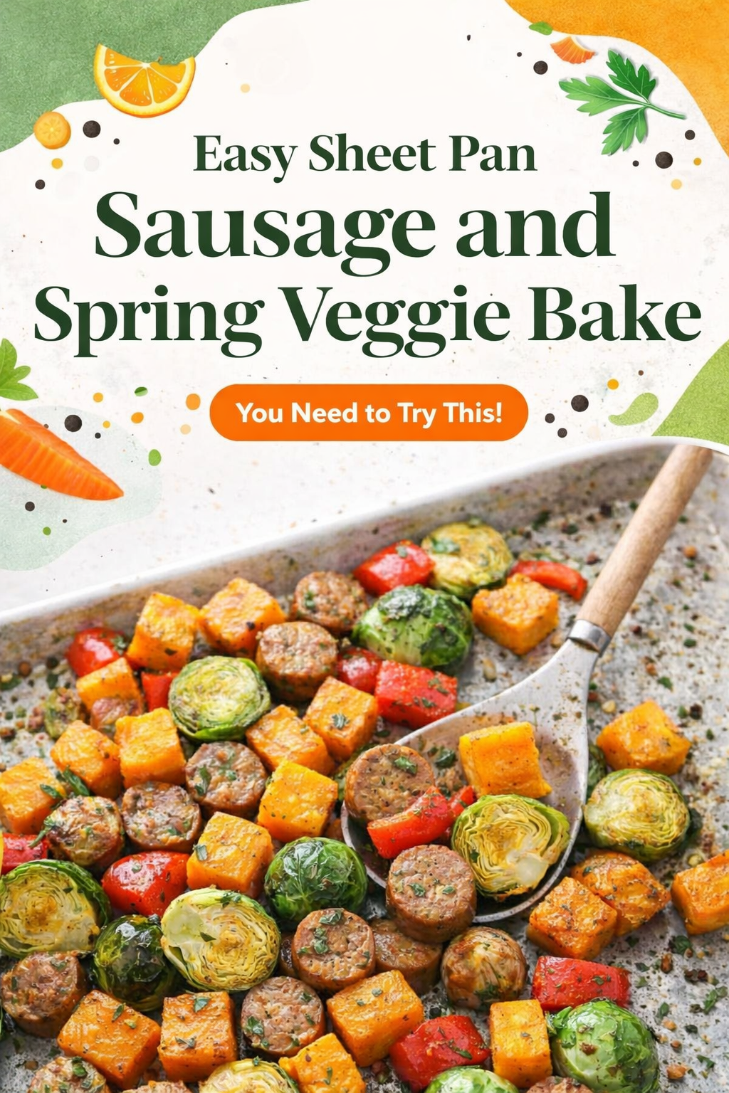 Spring Sausage and Vegetable Tray Bake