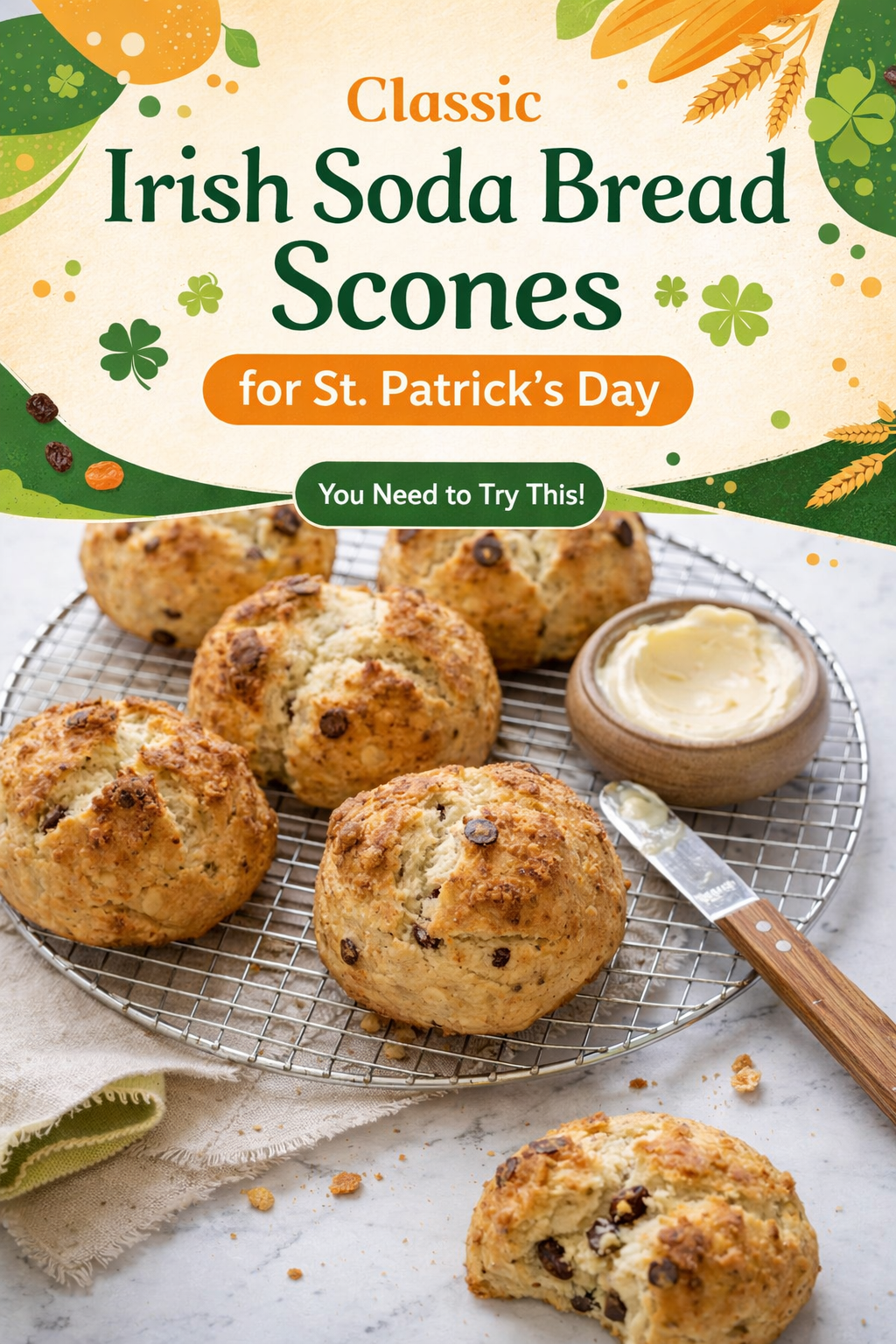 St Patricks Day Irish Soda Scones
