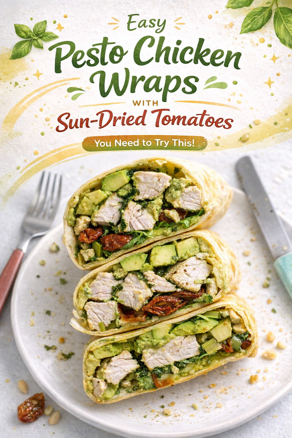 Sun-Dried Tomato Pesto Chicken Wraps
