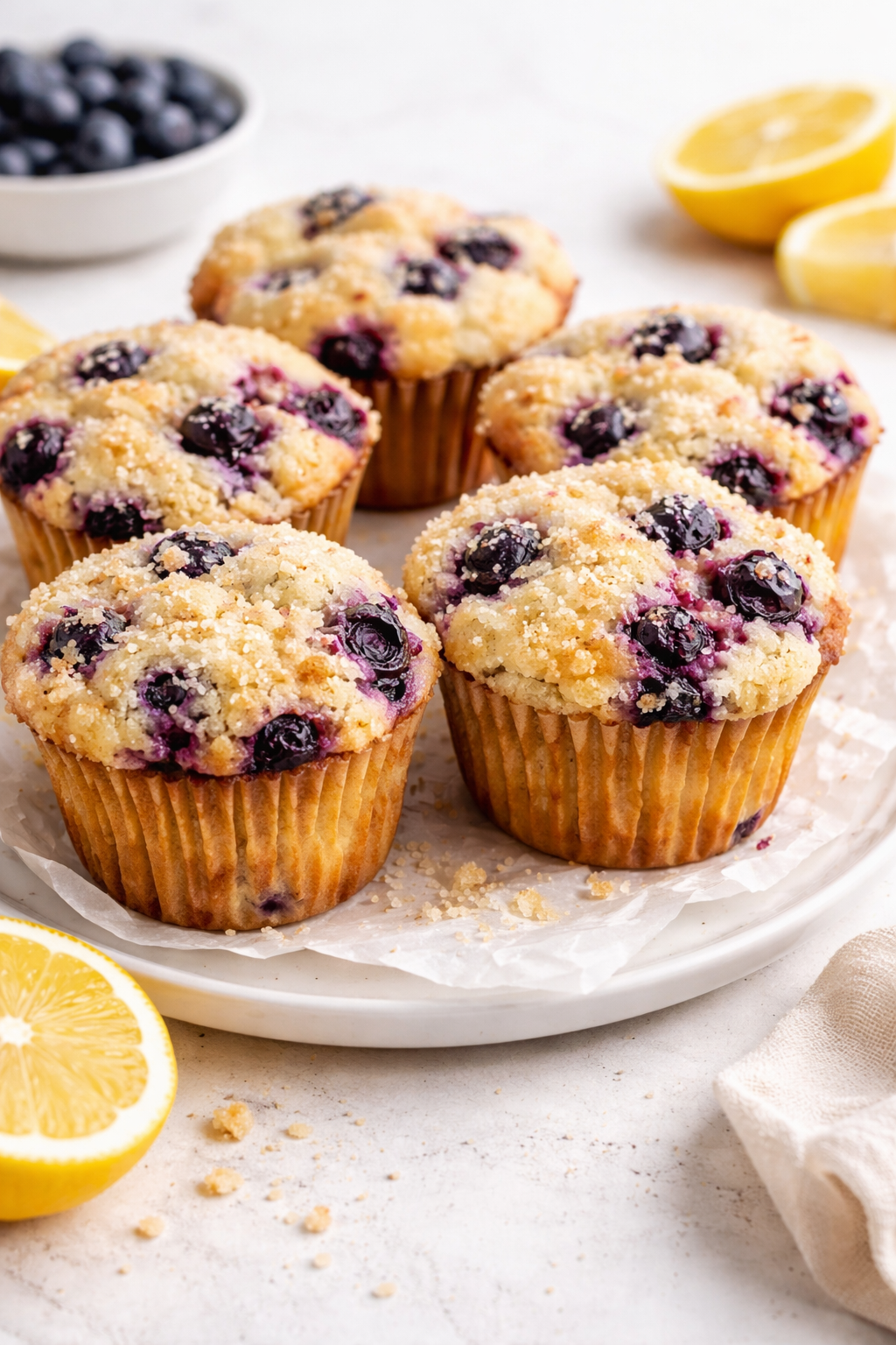 Sunlit Lemon Blueberry Morning Muffins