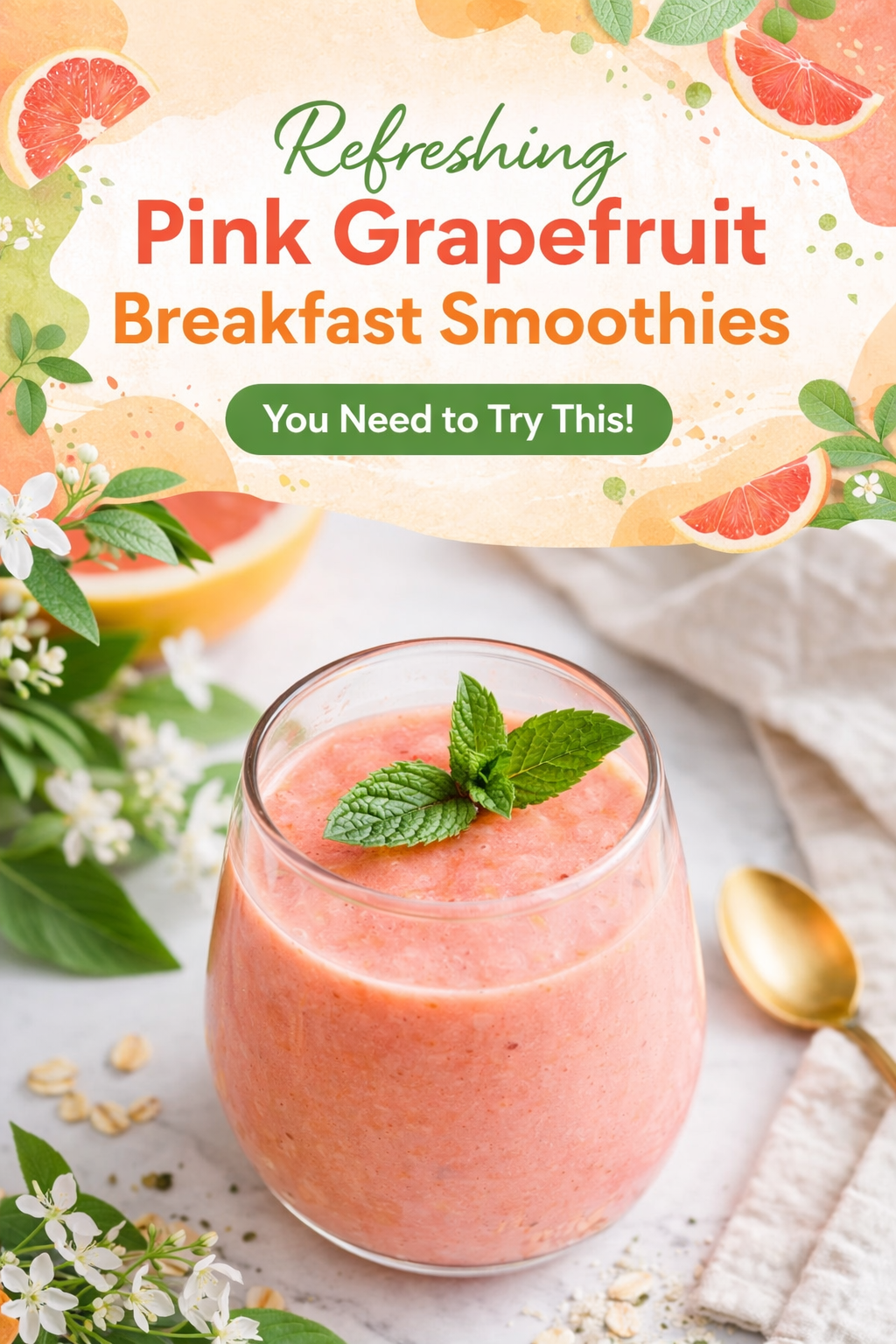Sunrise Grapefruit Morning Smoothie