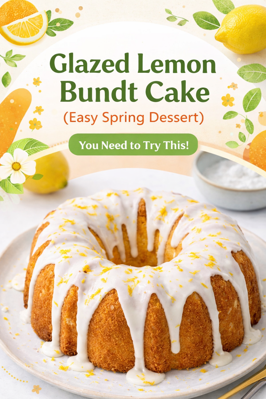 Sunshine Lemon Bundt Cake Delight