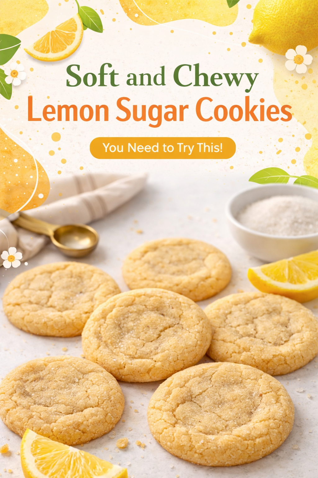 Sunshine Lemon Chew Cookies