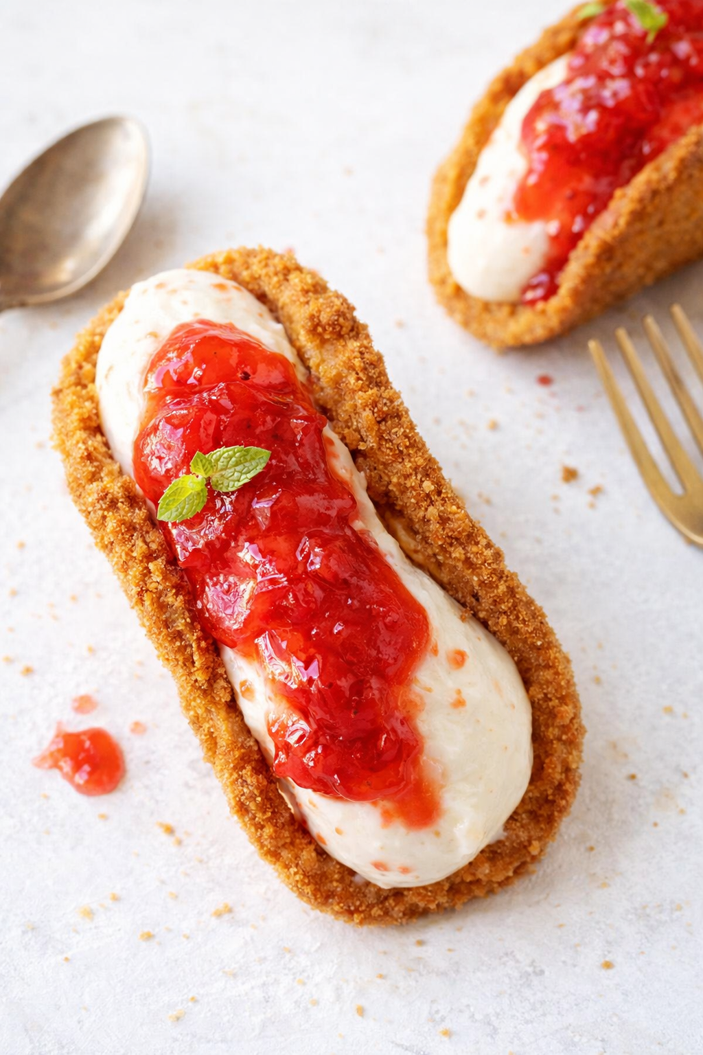 Sweet Cheesecake Strawberry Taco Treat