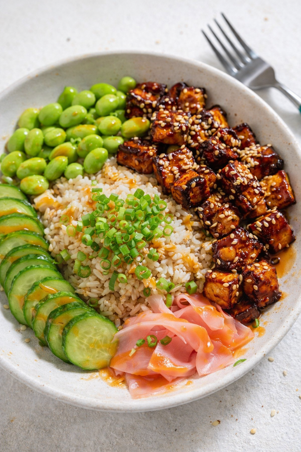 Teriyaki Tofu and Brown Rice Bowls
