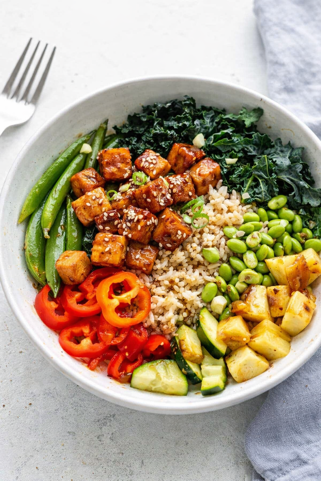 Teriyaki Tofu and Brown Rice Bowls