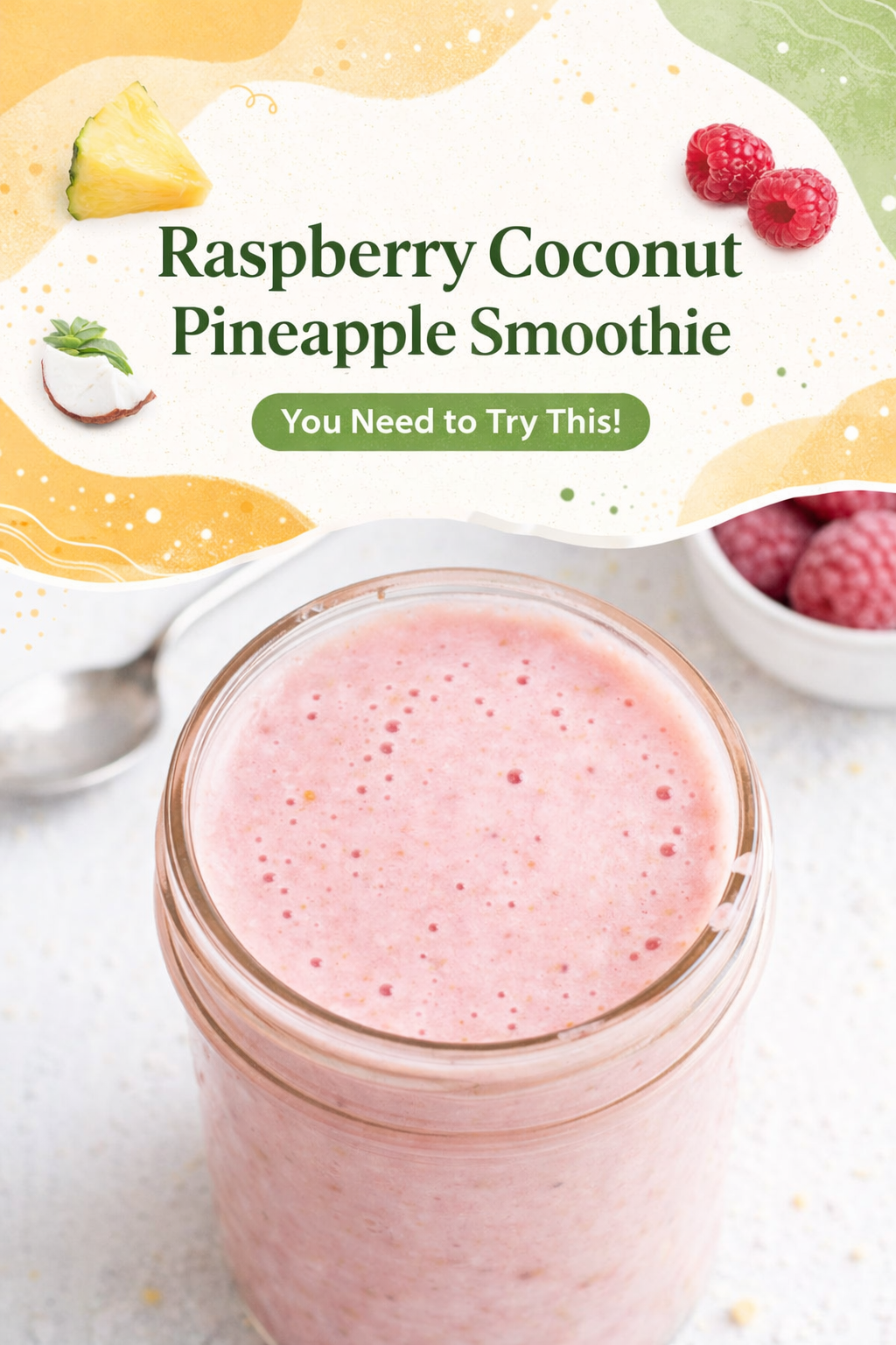 Tropical Breeze Raspberry Coconut Smoothie