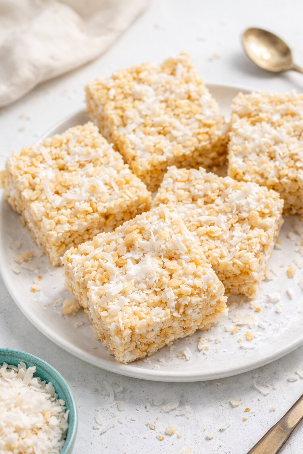 Tropical Coconut Krispie Squares