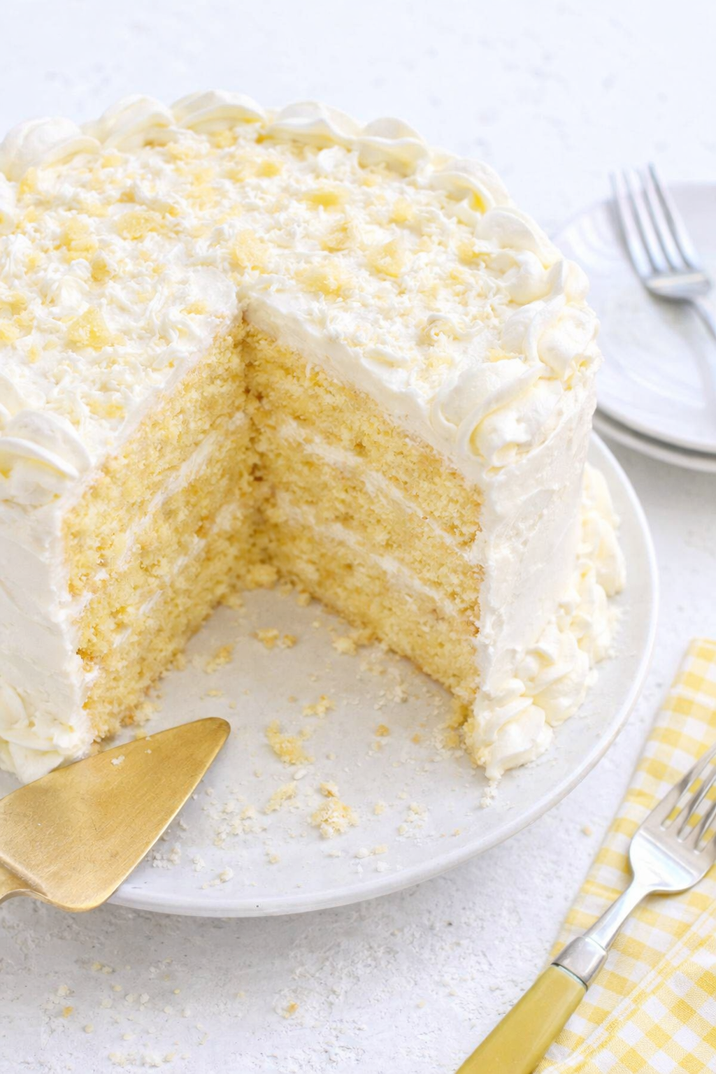 Tropical Pineapple Cloud Cake