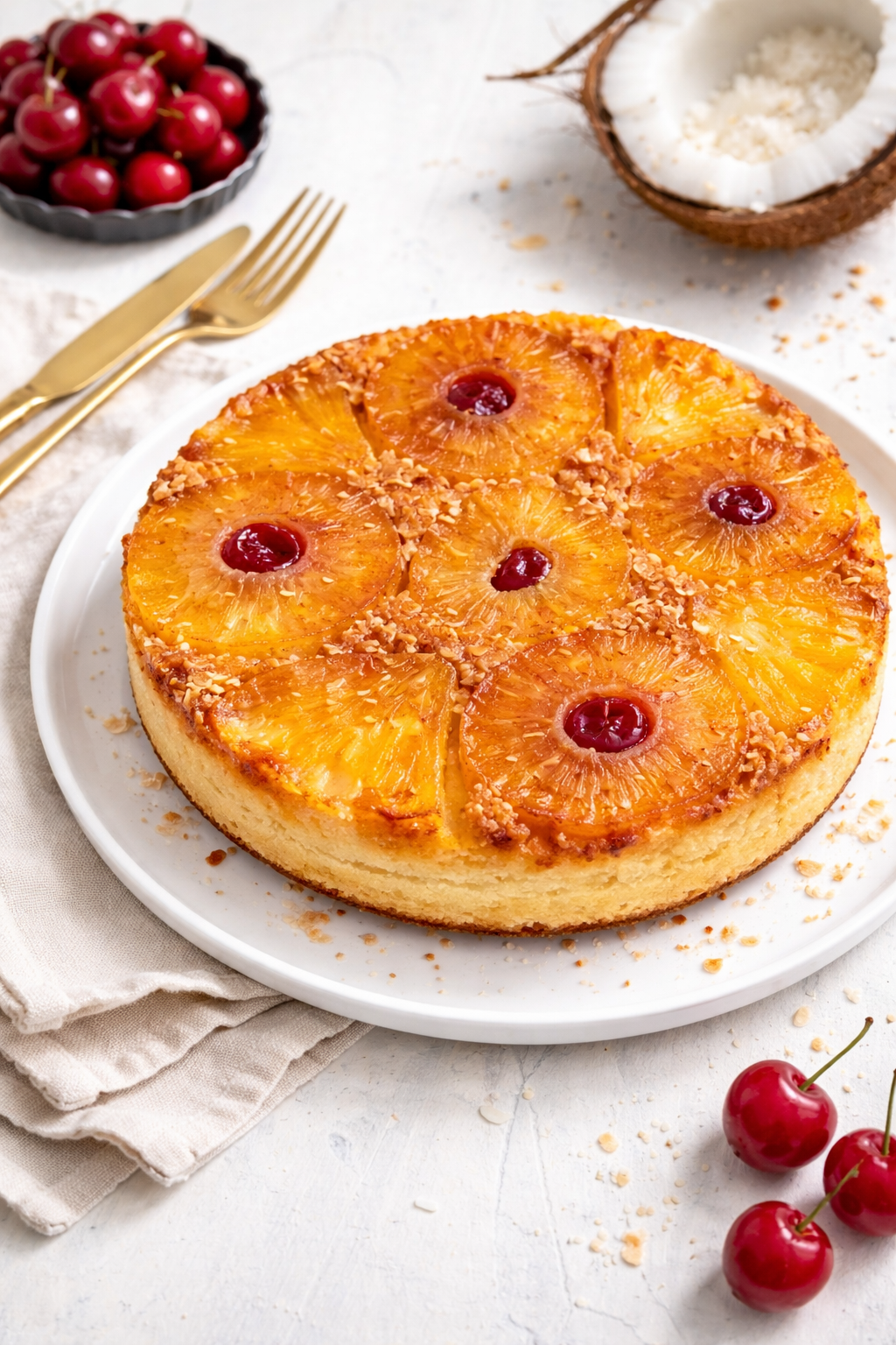 Tropical Pineapple Coconut Cake