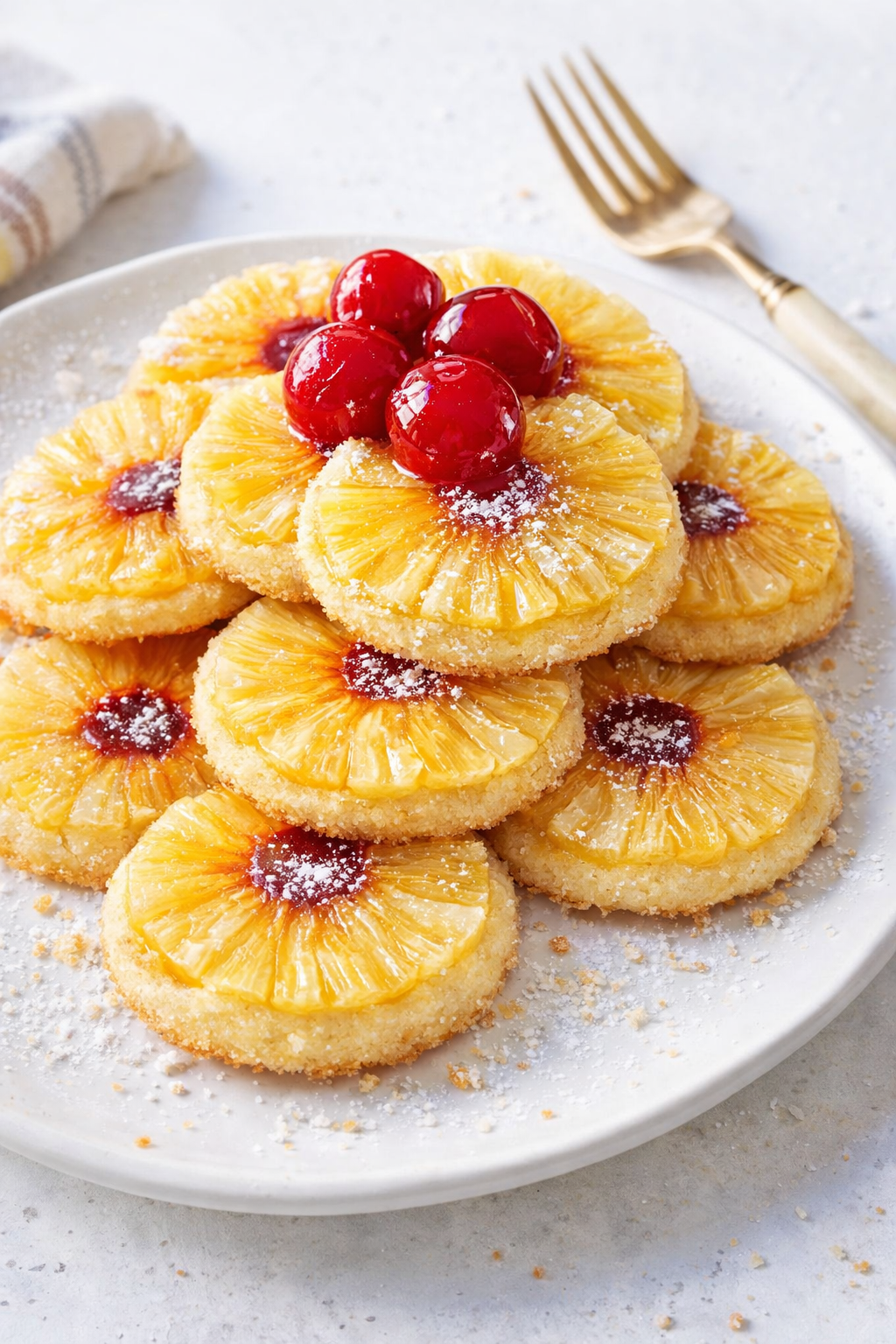 Tropical Pineapple Upside Down Cookies