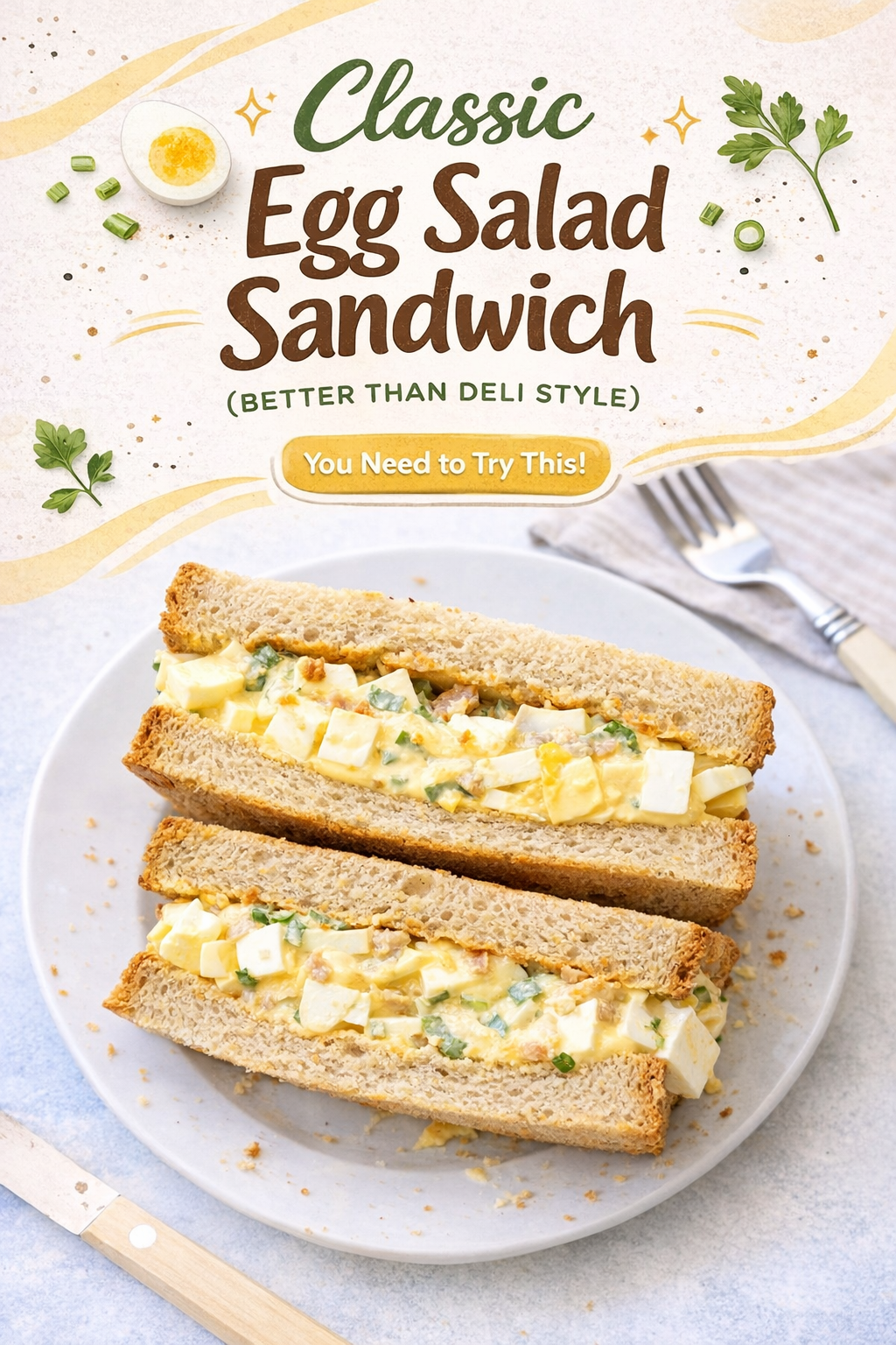 Ultimate Egg Salad Sandwich Deluxe