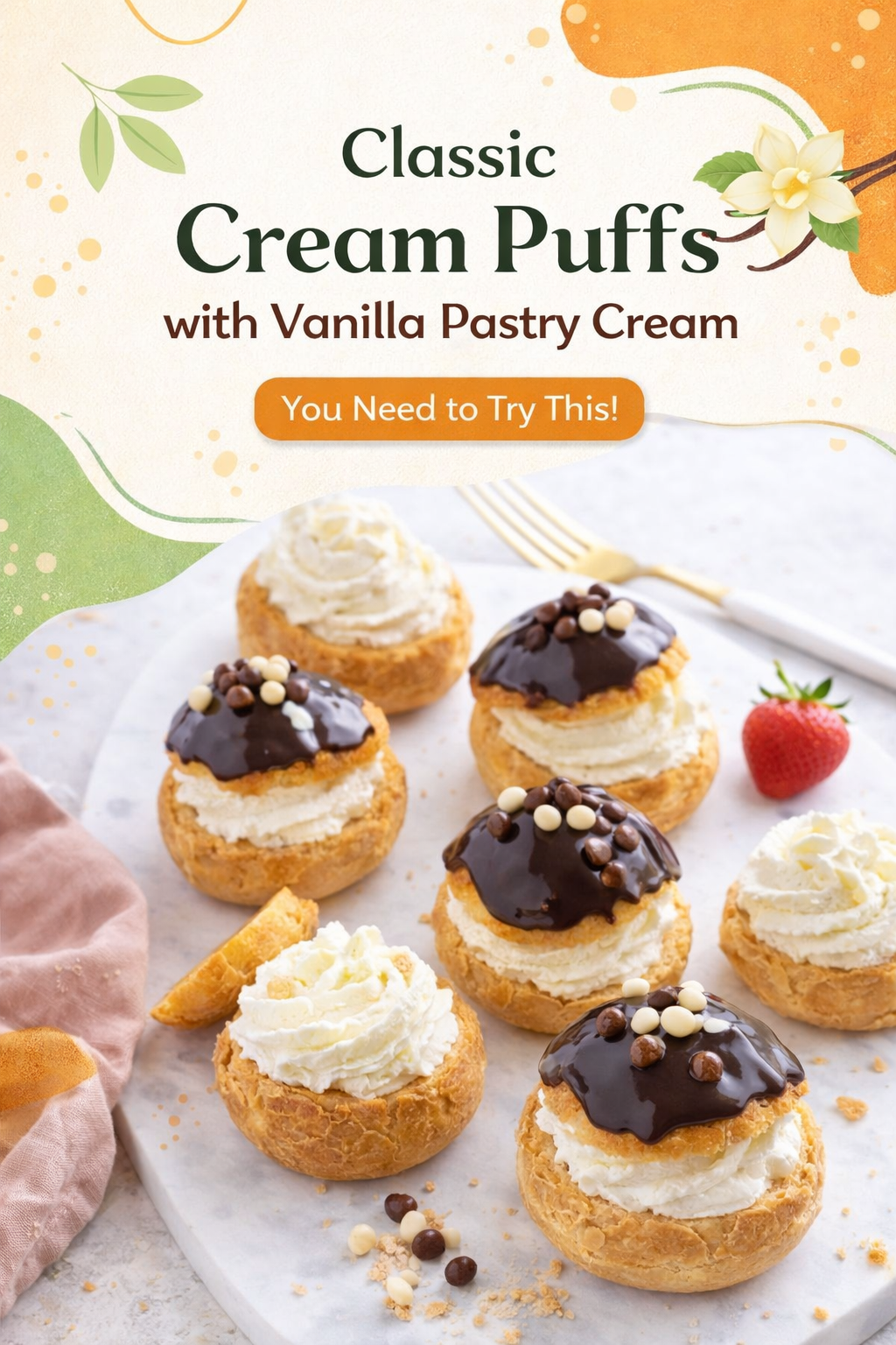 Vanilla Cream Puff Delights