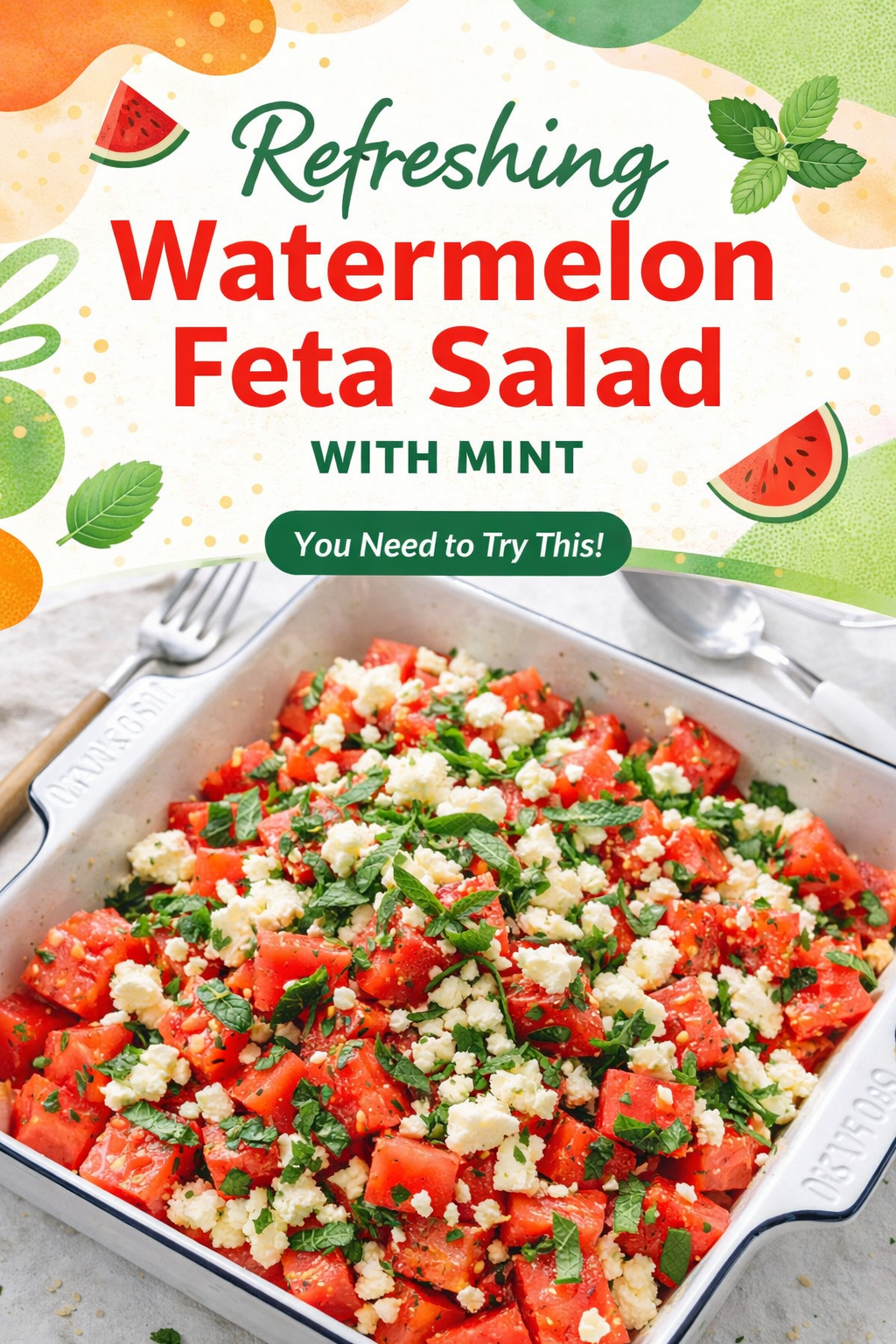 Watermelon Mint Salad with Feta