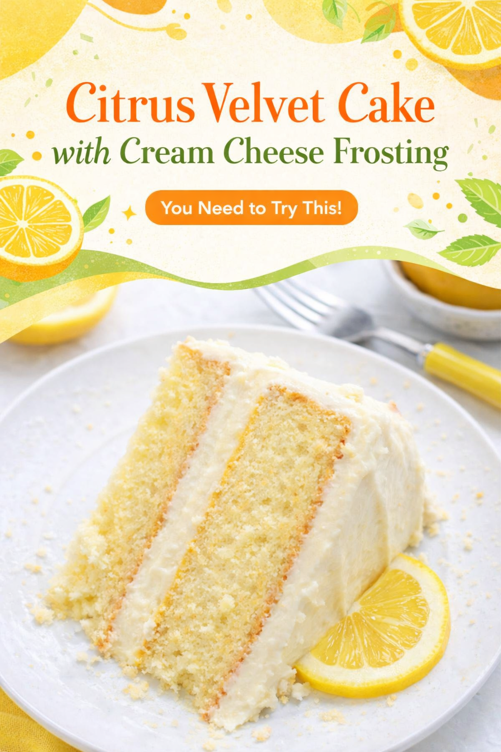 Zesty Citrus Velvet Cream Cheese Cake
