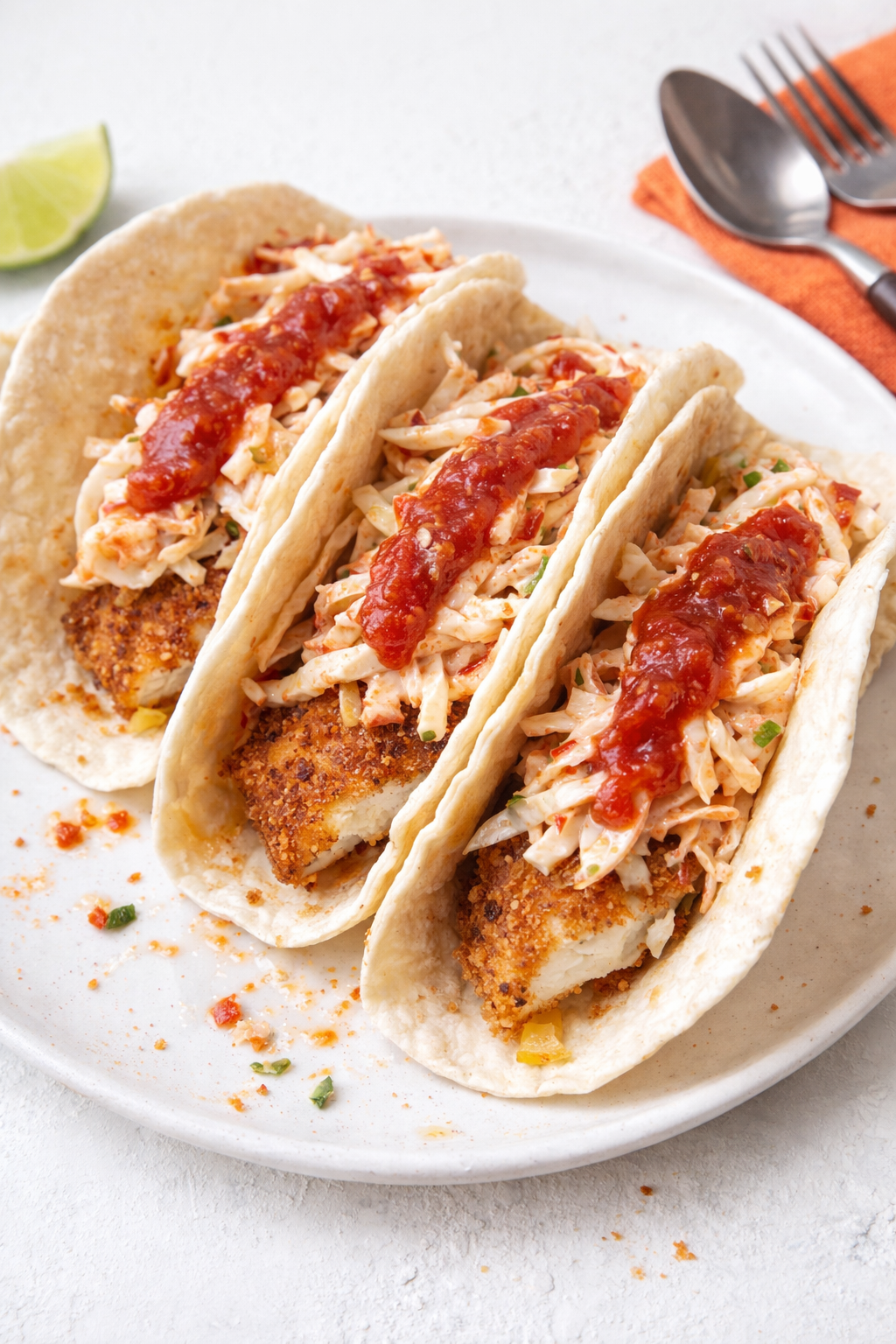 Zesty Fish Tacos with Crispy Slaw
