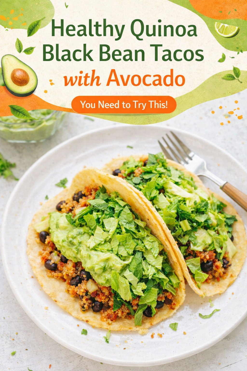 Zesty Quinoa and Black Bean Avocado Tacos