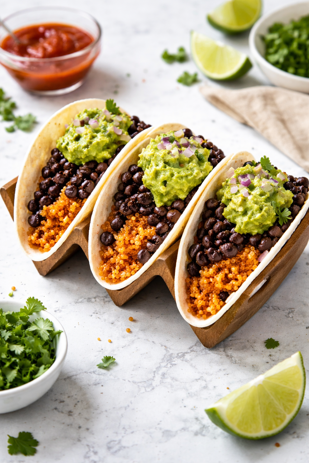 Zesty Quinoa and Black Bean Tacos