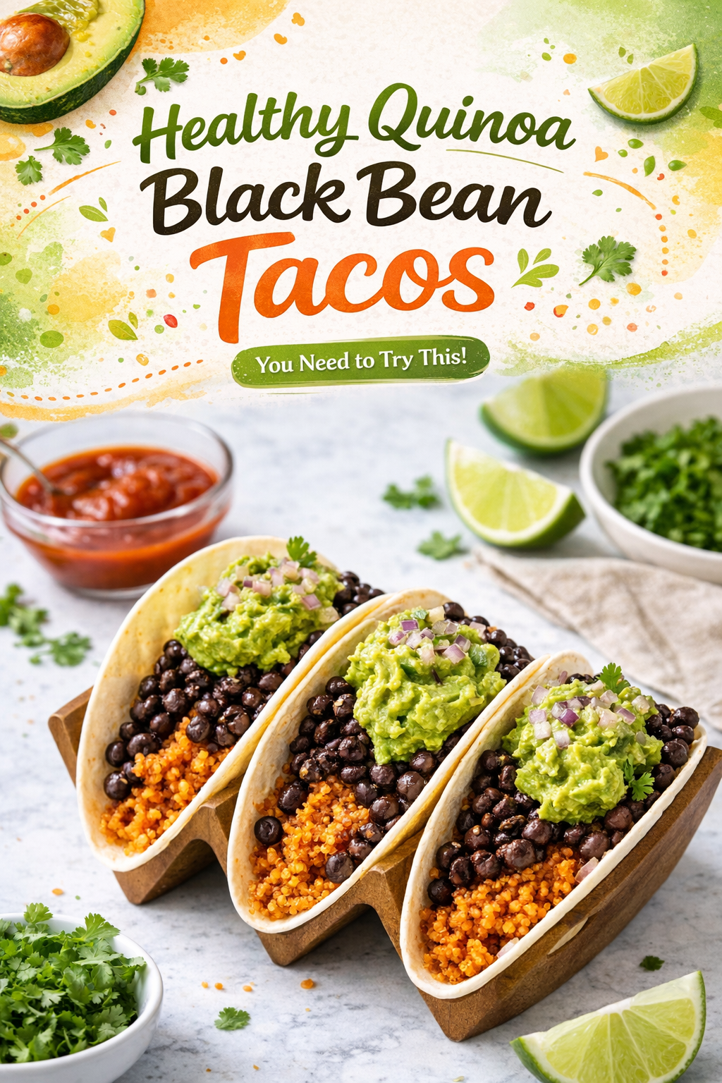 Zesty Quinoa and Black Bean Tacos