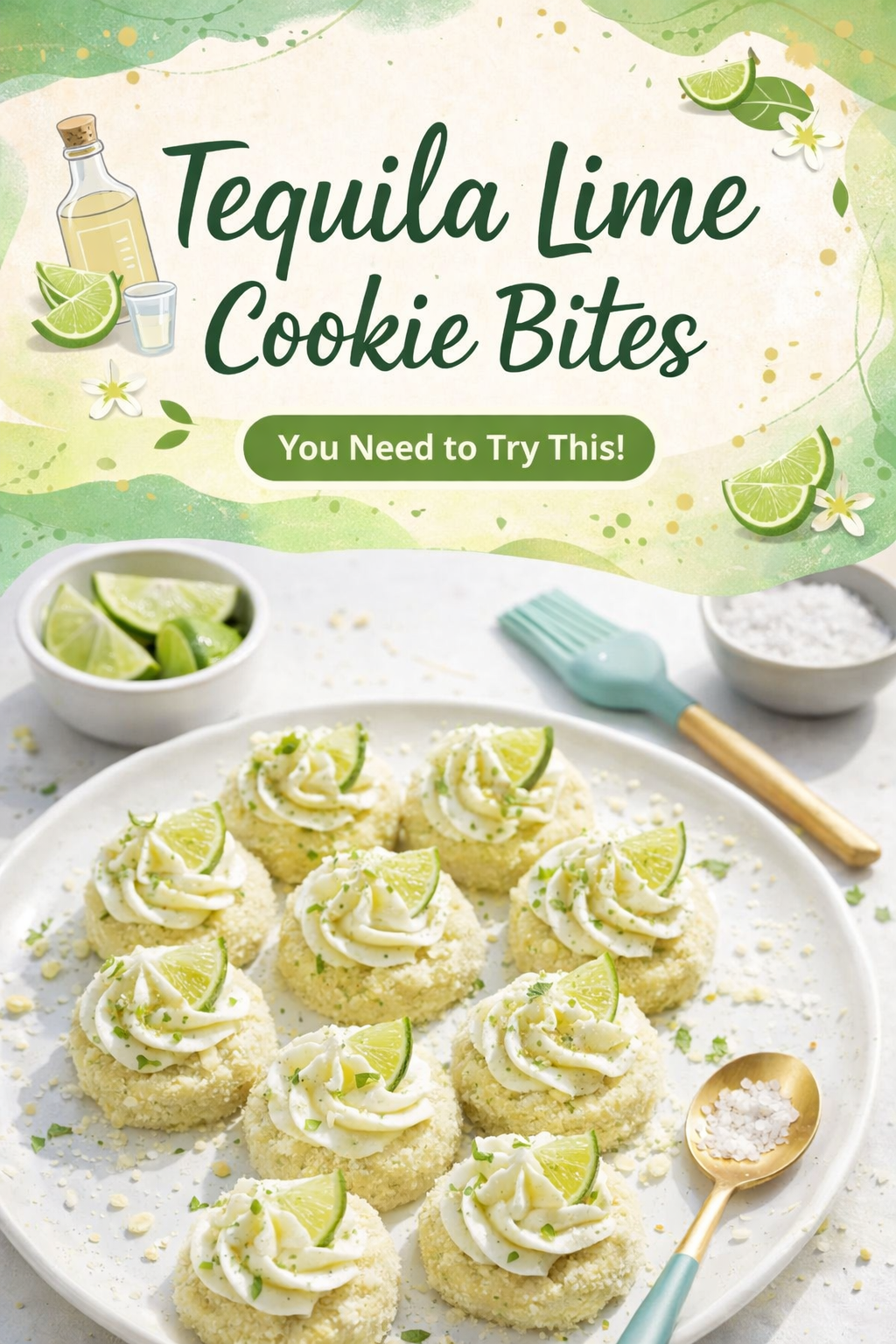 Zesty Tequila Lime Cookie Bites