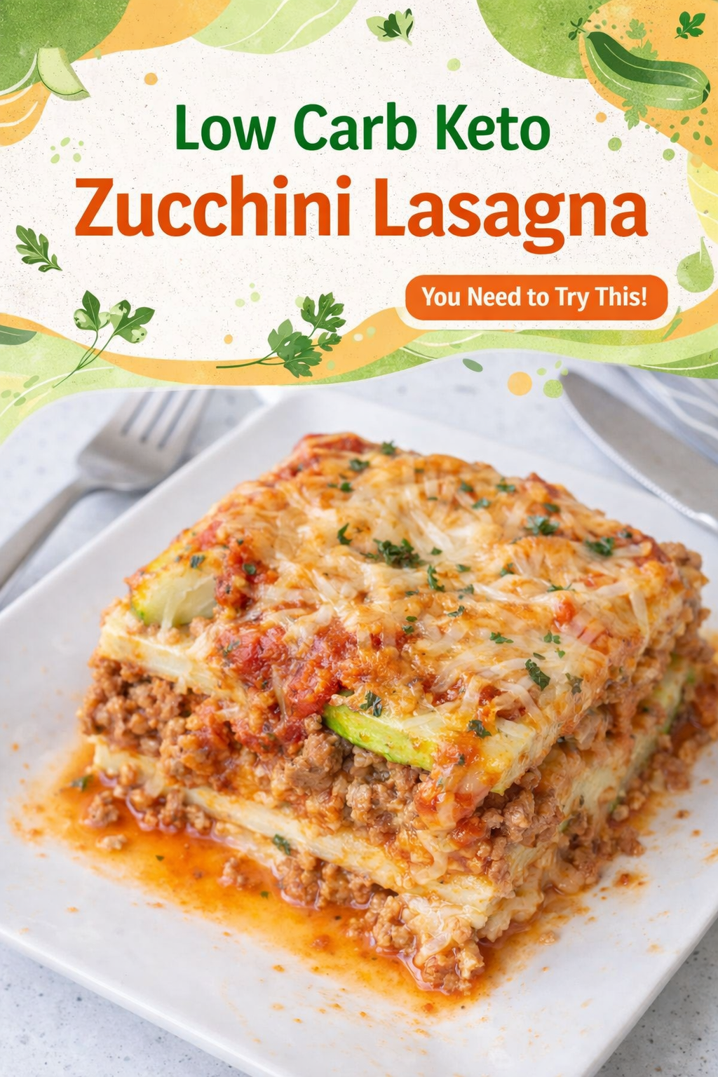 Zucchini Noodle Lasagna Bake
