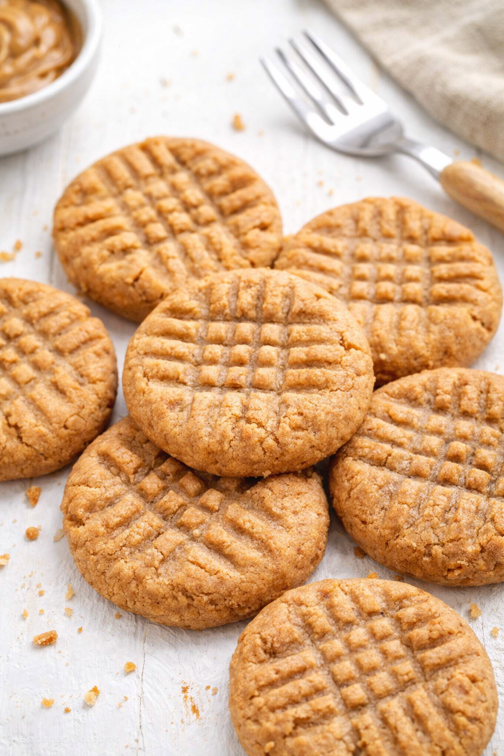 3 Ingredient Flourless Peanut Butter Cookies