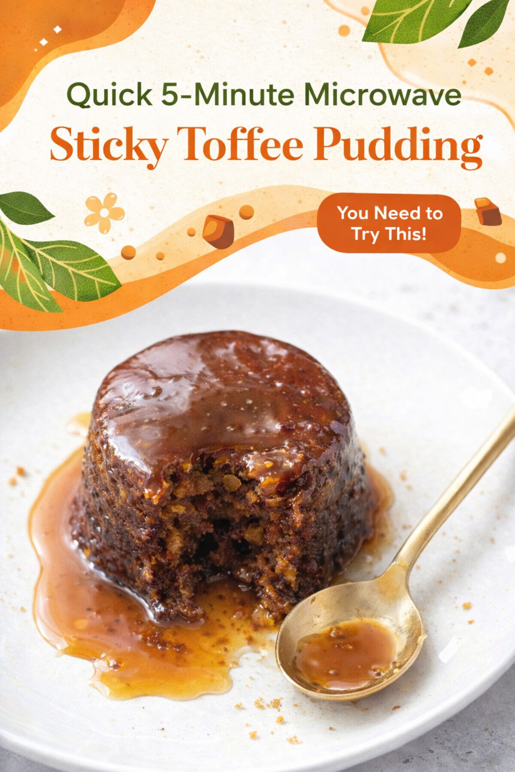 5-Minute Microwave Sticky Toffee Pudding