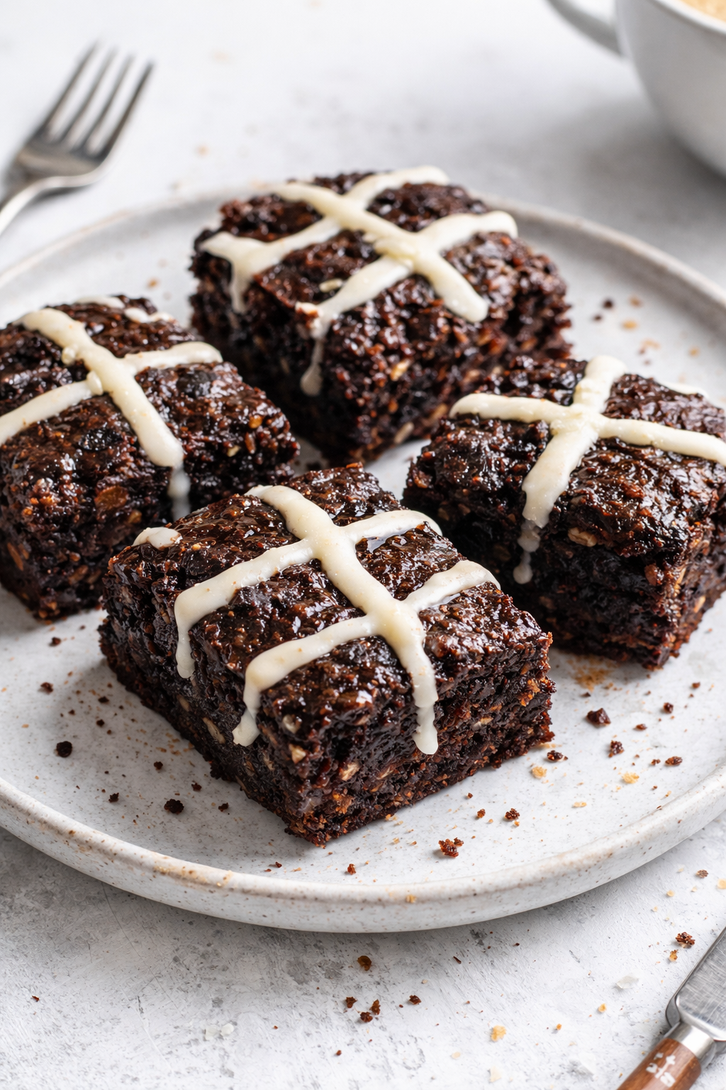 Air Fryer Hot Cross Brownies in Minutes