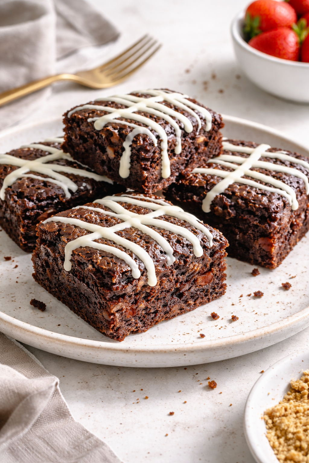 Air Fryer Hot Cross Bun Brownie Bites