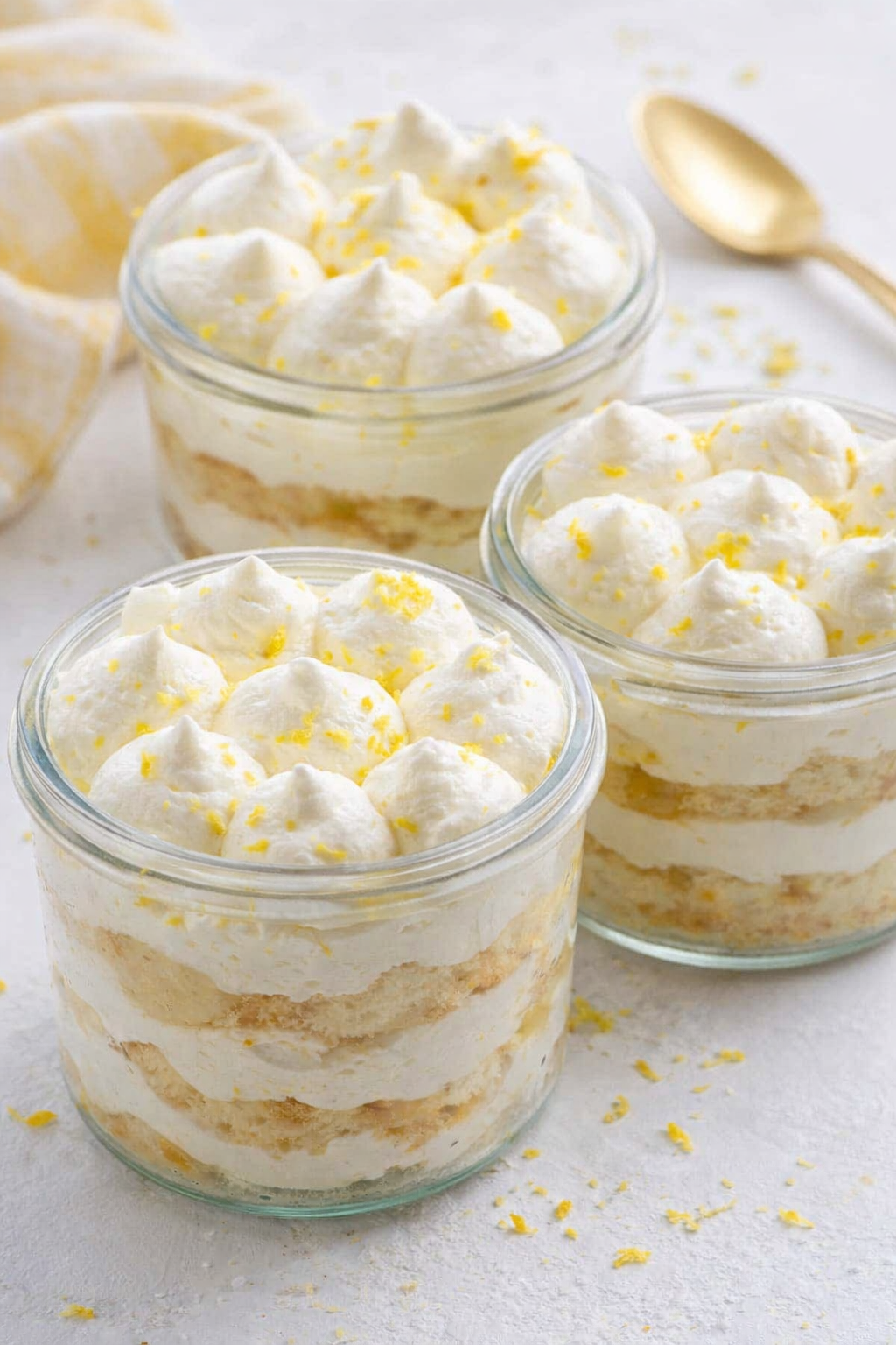 Bright Lemon Tiramisu Jars No Bake