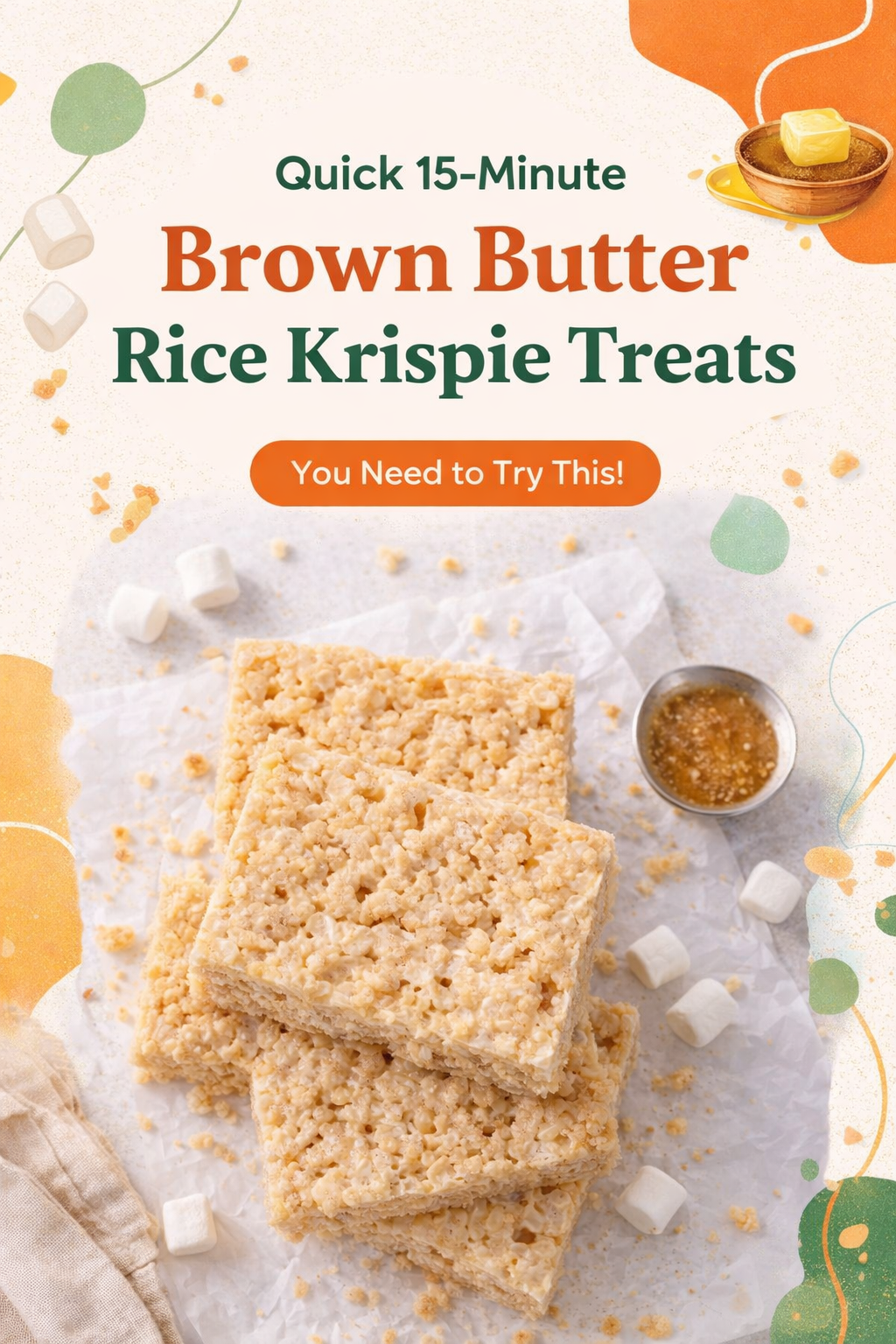 Brown Butter Rice Krispie Treats in Minutes