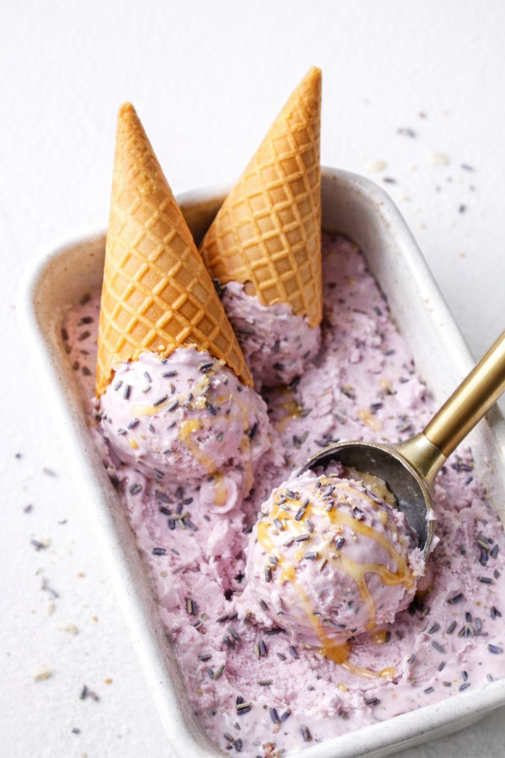 Chilled Lavender Honey No Churn Ice Cream