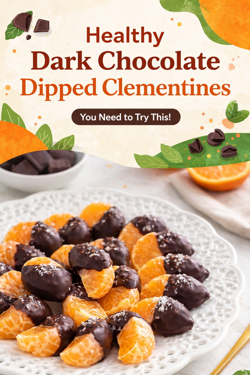 Chocolate Dipped Clementine Slices