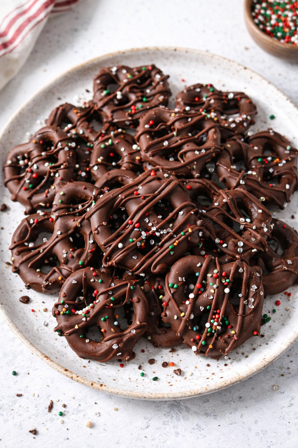 Chocolate Dipped Pretzels in Ten Minutes