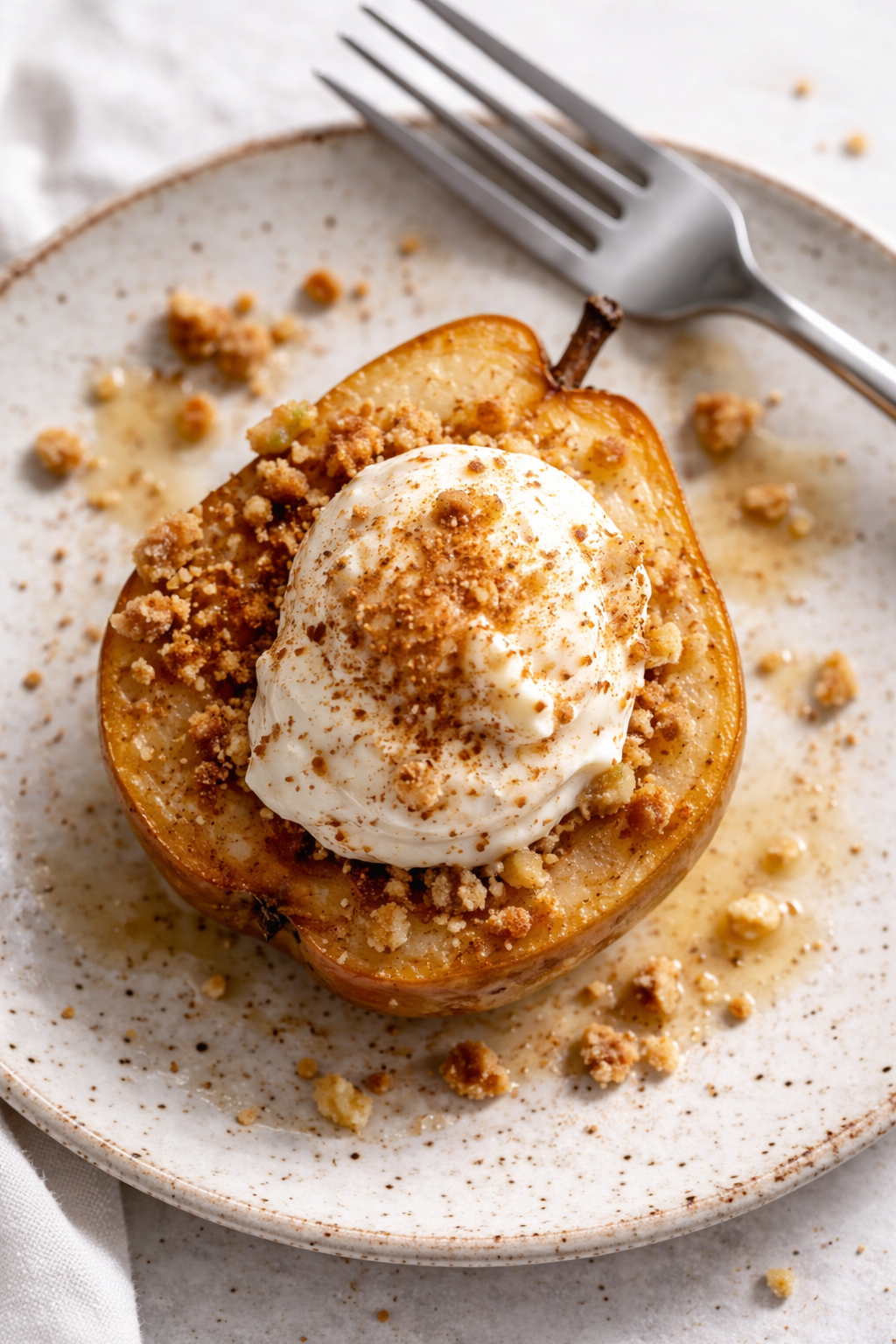 Cinnamon Granola Baked Pears
