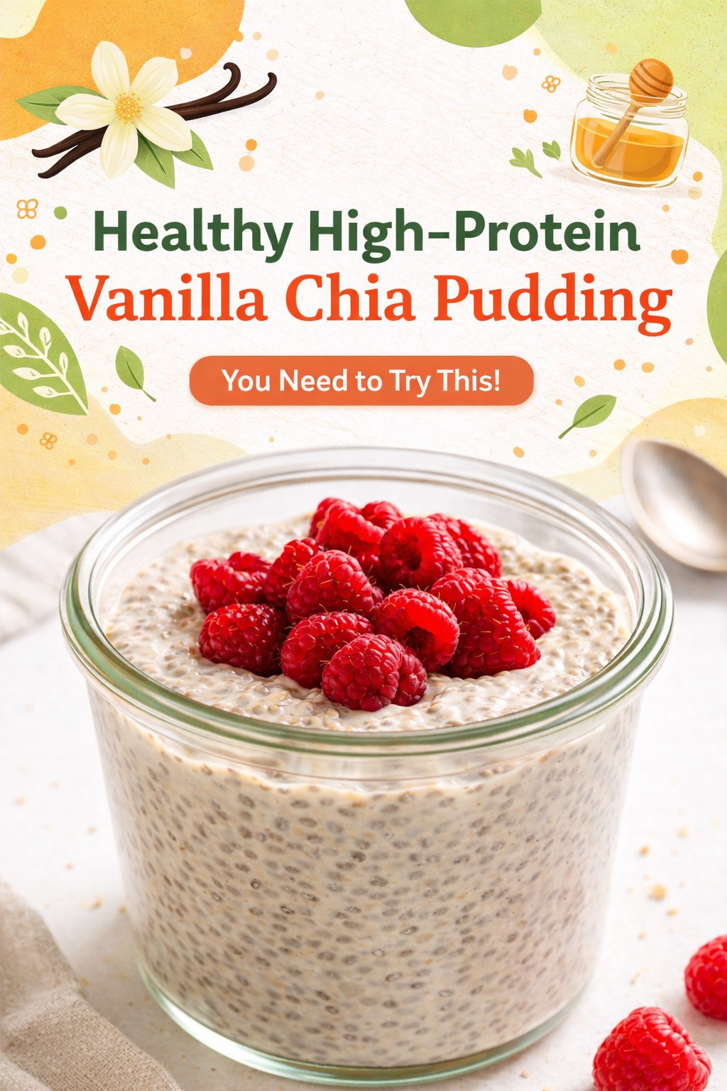 Creamy Vanilla Protein Chia Pudding