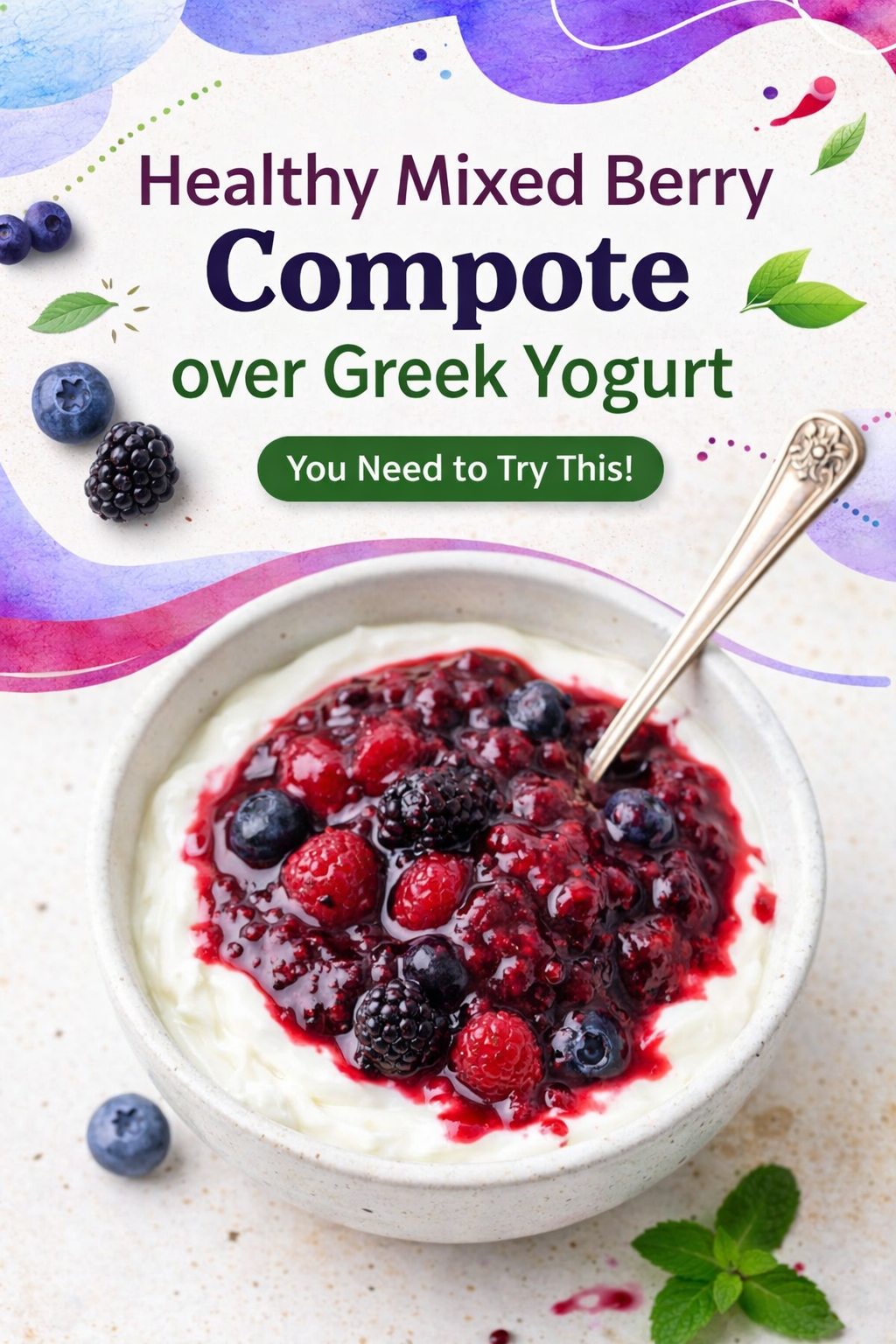 Creamy Yogurt with Berry Compote