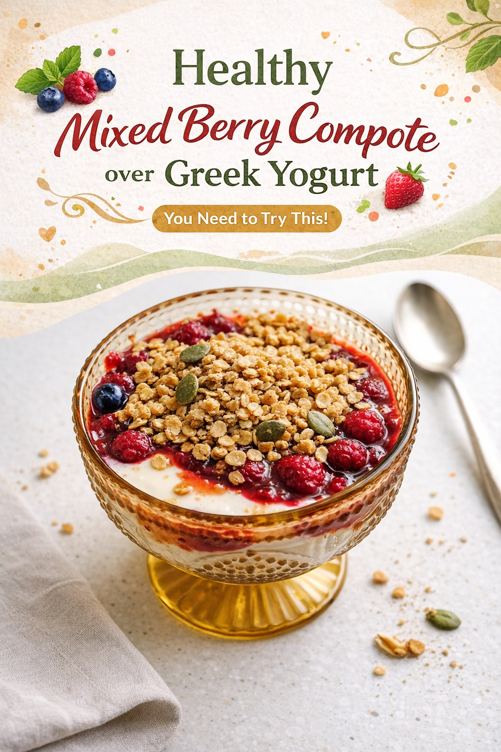 Creamy Yogurt with Berry Compote