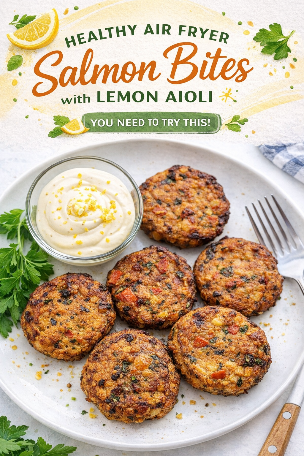 Crispy Lemon Aioli Salmon Bites