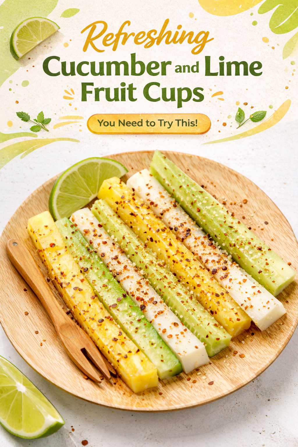 Cucumber Lime Fruit Cups
