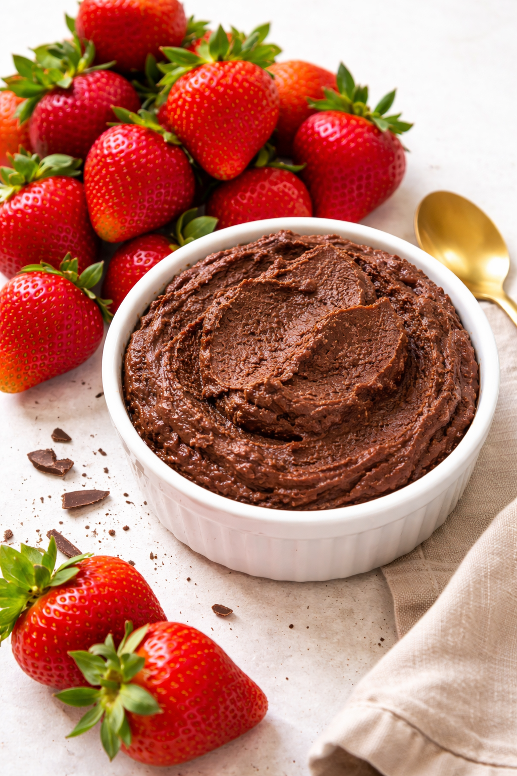 Dark Chocolate Strawberry Hummus Dip