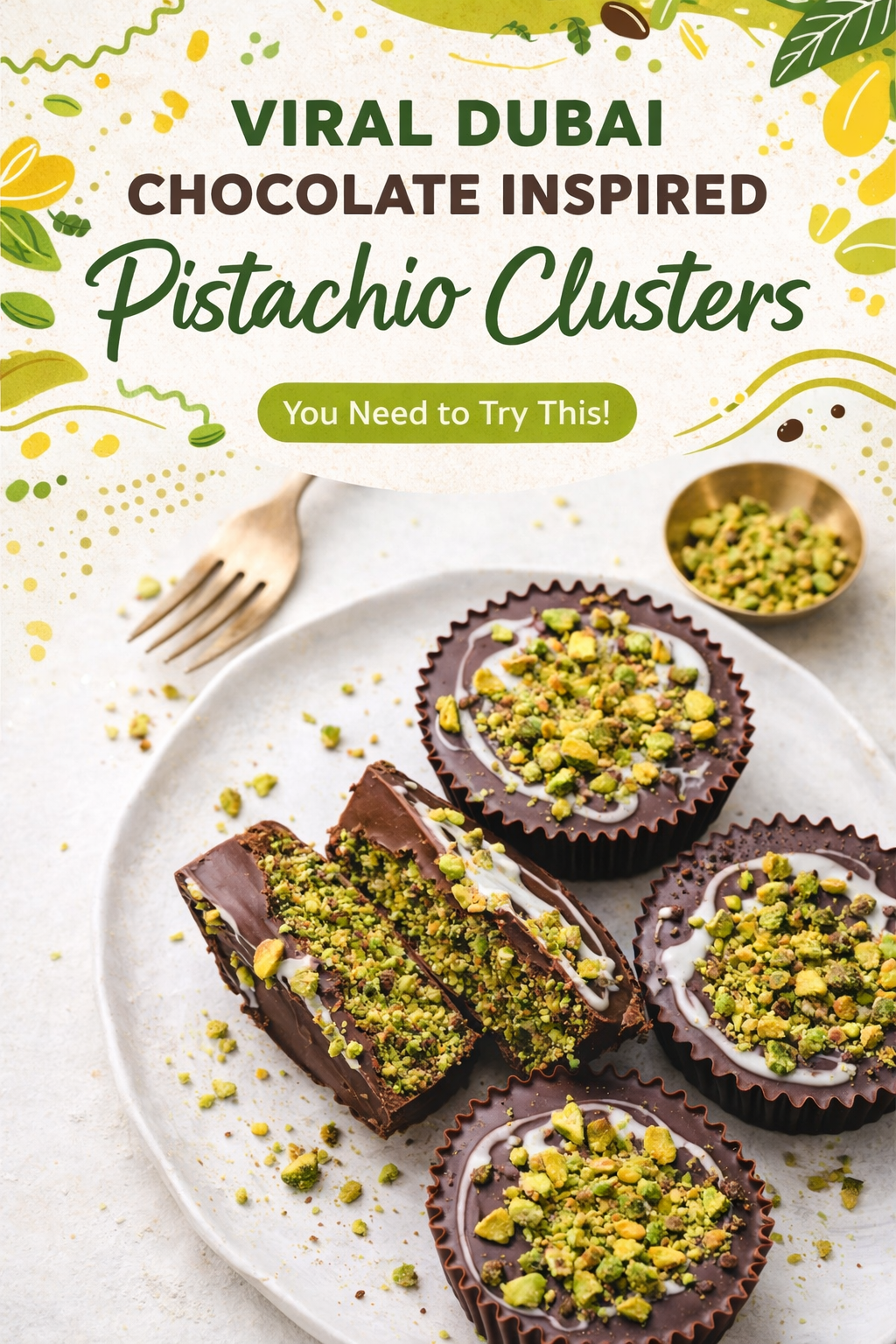 Dubai Style Pistachio Chocolate Clusters