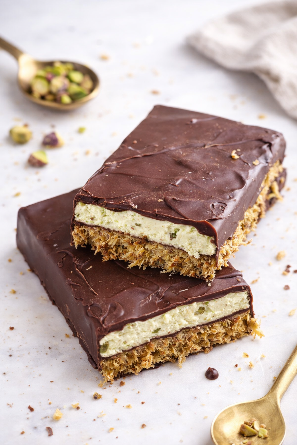Dubai Style Viral Pistachio Kataifi Ice Cream Bars