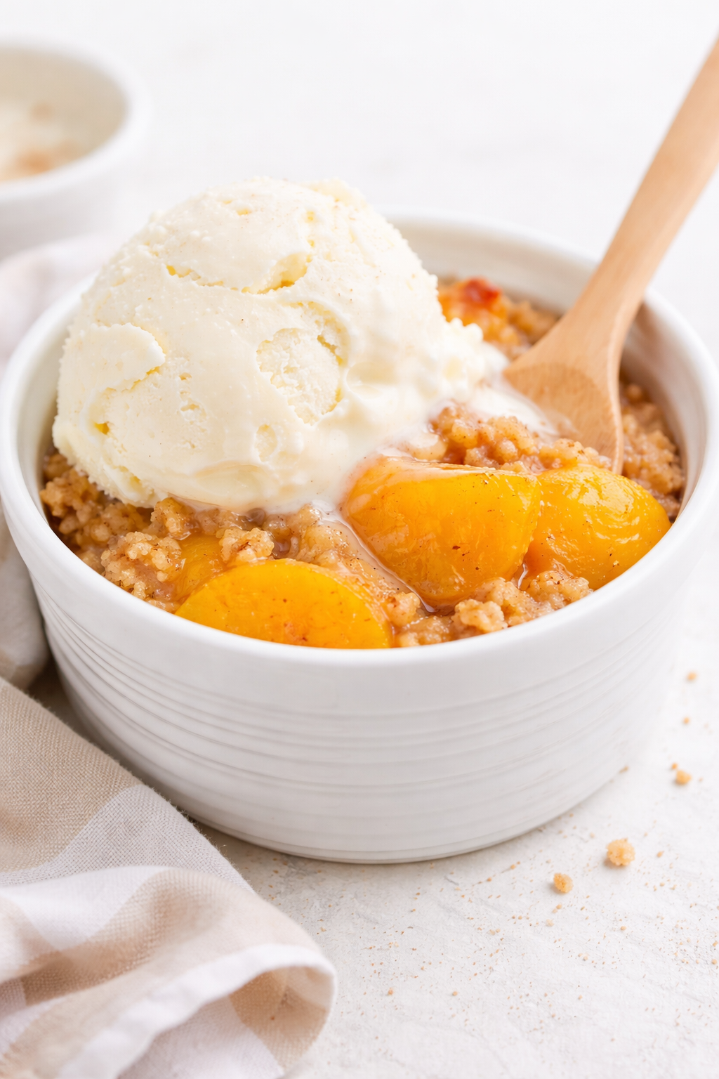 Effortless Peach Cobbler Four Ingredients