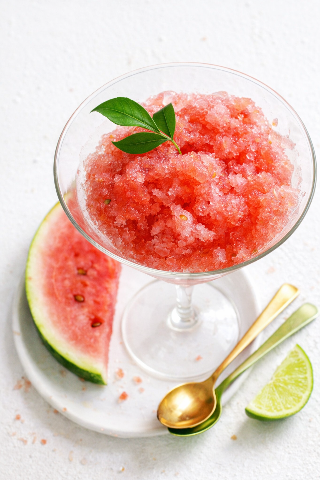 Five Minute Watermelon Lime Ice