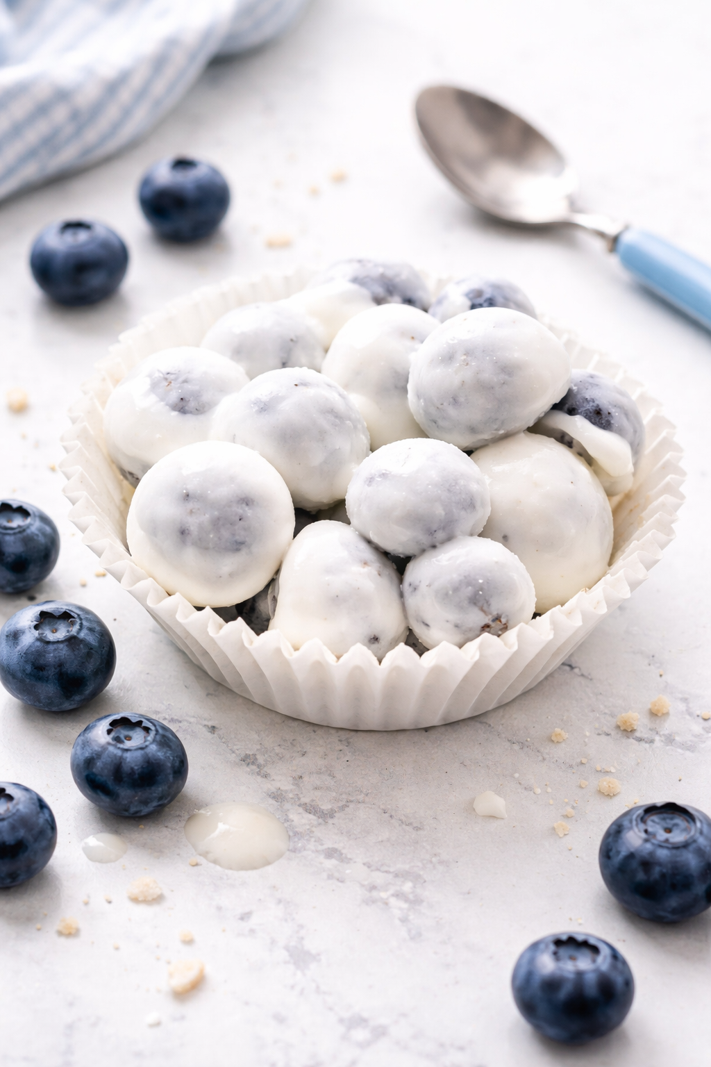 Frosted Blueberry Yogurt Drops